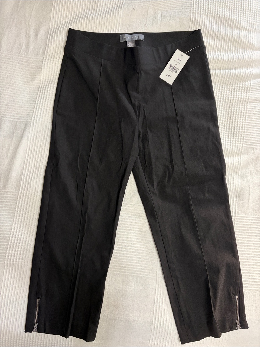 Suzy Shier Black Men’s Dress Pants with Ankle Zippers